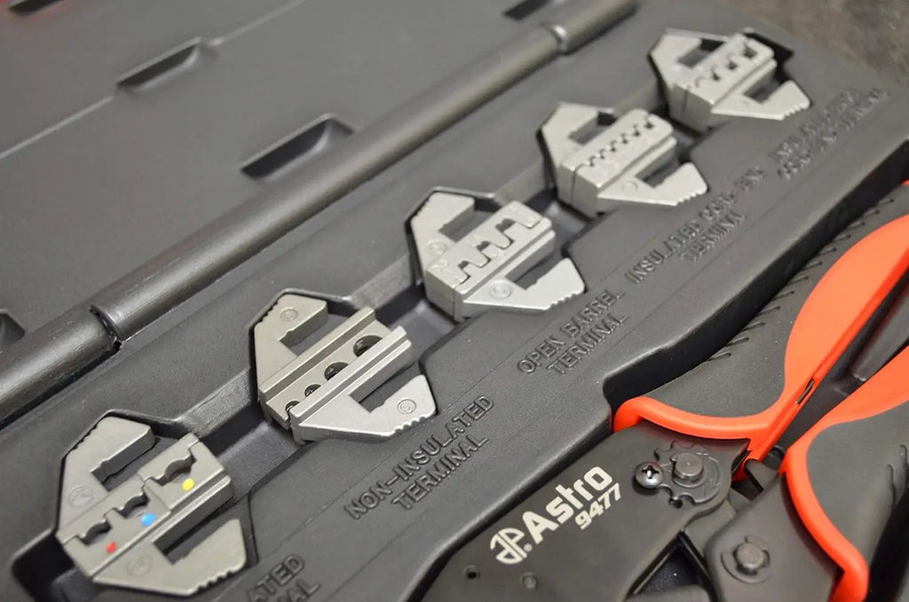7-Piece Professional Quick Interchangeable Ratchet Crimping Tool Set for Efficient Electrical Work