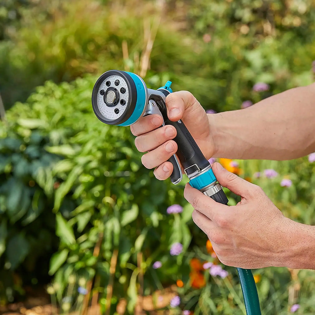 Garden Hose Nozzle with 8 Spray Patterns, Heavy Duty Front Control for Lawn Watering, Easy to Use