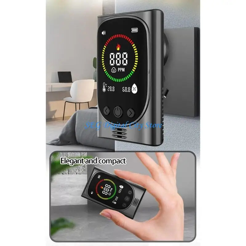 U75B High Accuracy Carbon Monoxide Alarm with Temperature & Humidity Detections ABS