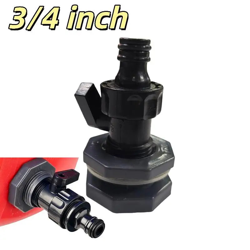 1 Set 3/4 Inch Rain Bucket Valve Fittings Connectors PVC Rain Bucket Diverter Kit Water Pipe Fittings Home Spray Gun Accessories
