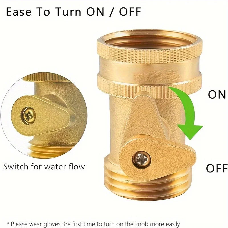 2pcs/set Brass Garden Hose Nozzle-Durable Metal Lawn&Car Sprinkler with Standard Us Thread Connector