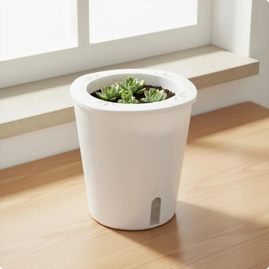 Self Watering Planter Easy to Clean Self Watering Pot Water Reservoir Planter Non Garden Container Resistant