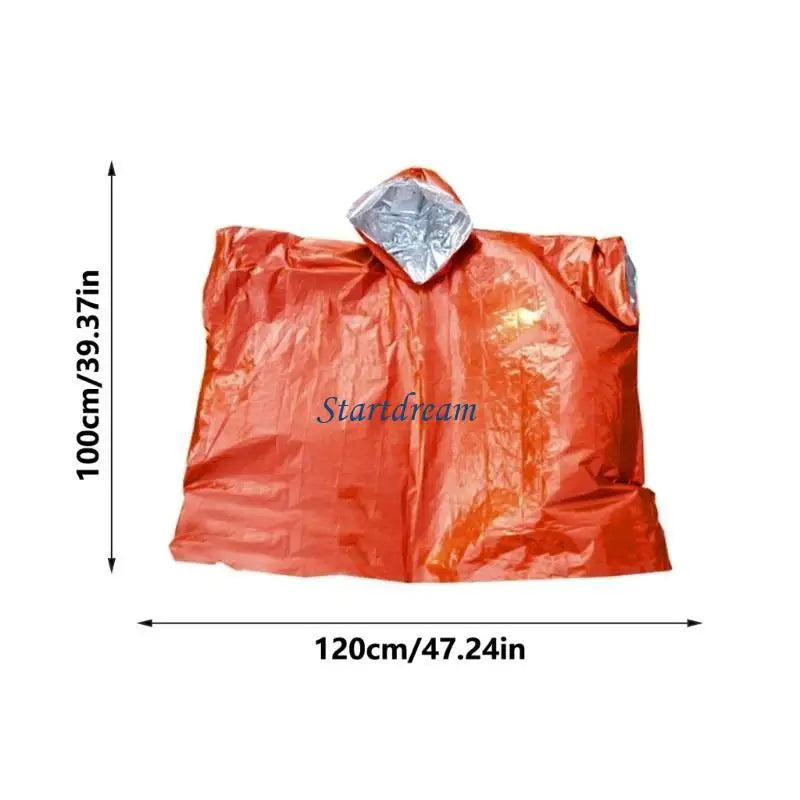 Reusable Thermal Poncho Disposable Coat for Outdoor Safety & Climate protections K92C