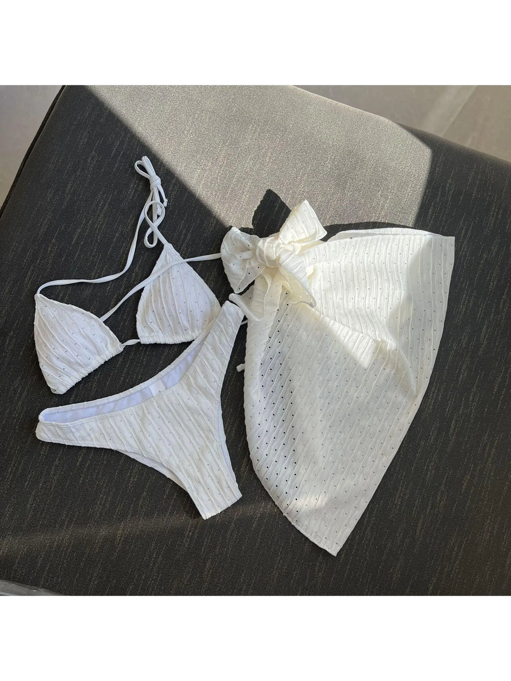 Dstring Tieside Teepiece Bikini Bal Swimsuit Polyester Material with Chest Pad No Steel Support e Design