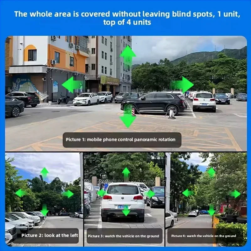 10K 20MP Four Screen WiFi Security Camera Wireless CCTV Auto Tracking Smart Four Lens PTZ Surveillance Cam FFVIDEO APP