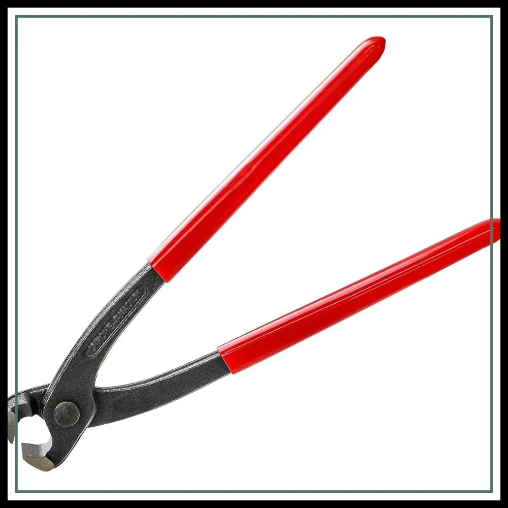 9 Inch Ear Clamp Pliers, Chrome Vanadium Steel Crimper Tool, Nail Remover, Pincer for Pipe Hose Clamps