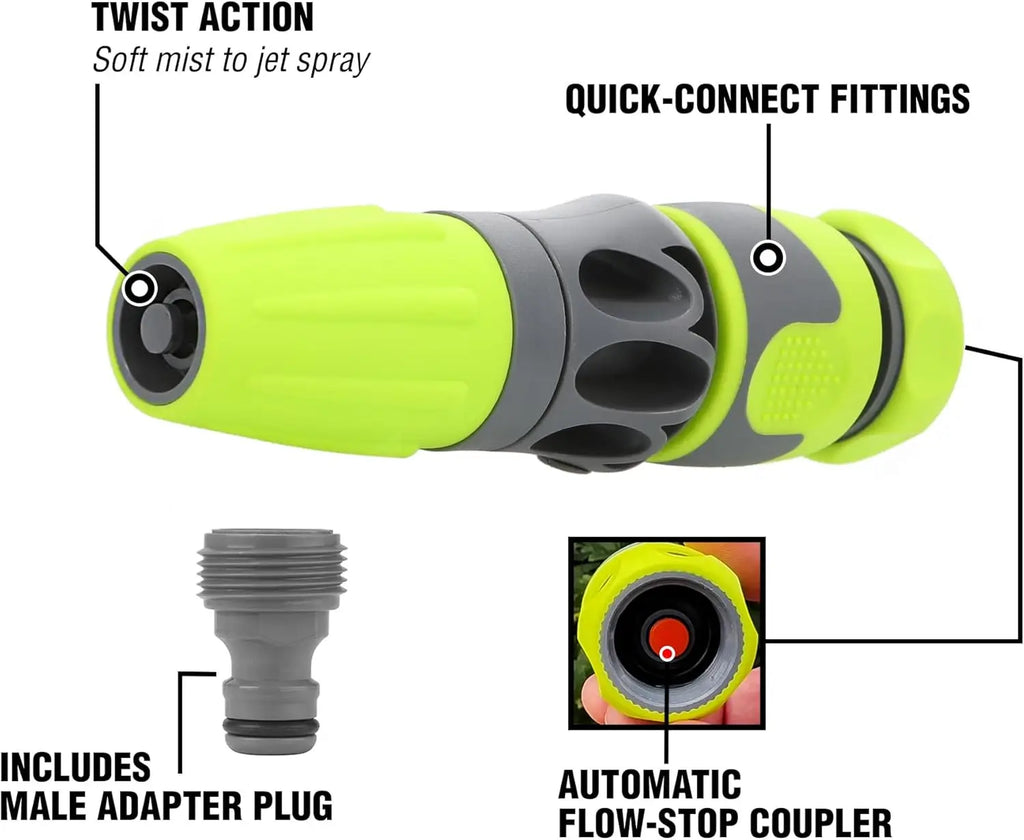 Garden Hose Nozzle Kit, 3-Piece Set with Flexible Design for Easy Watering and Durable Use