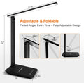 Adjustable LED Desk Lamp With USB Charging, 5 Brightness Modes For Study, Craft, Sewing
