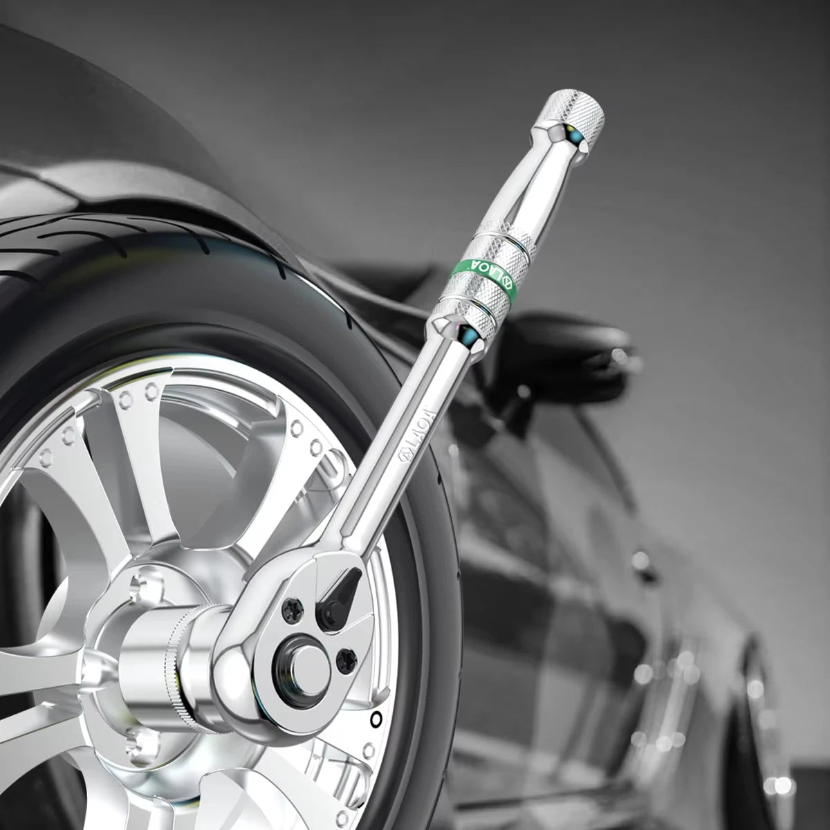 LAOA 1pc Quick Bi-Directional Ratchet Wrench CRV 1/4 3/8 1/2 Socket Wrench Auto Motorcycle Repair Tools