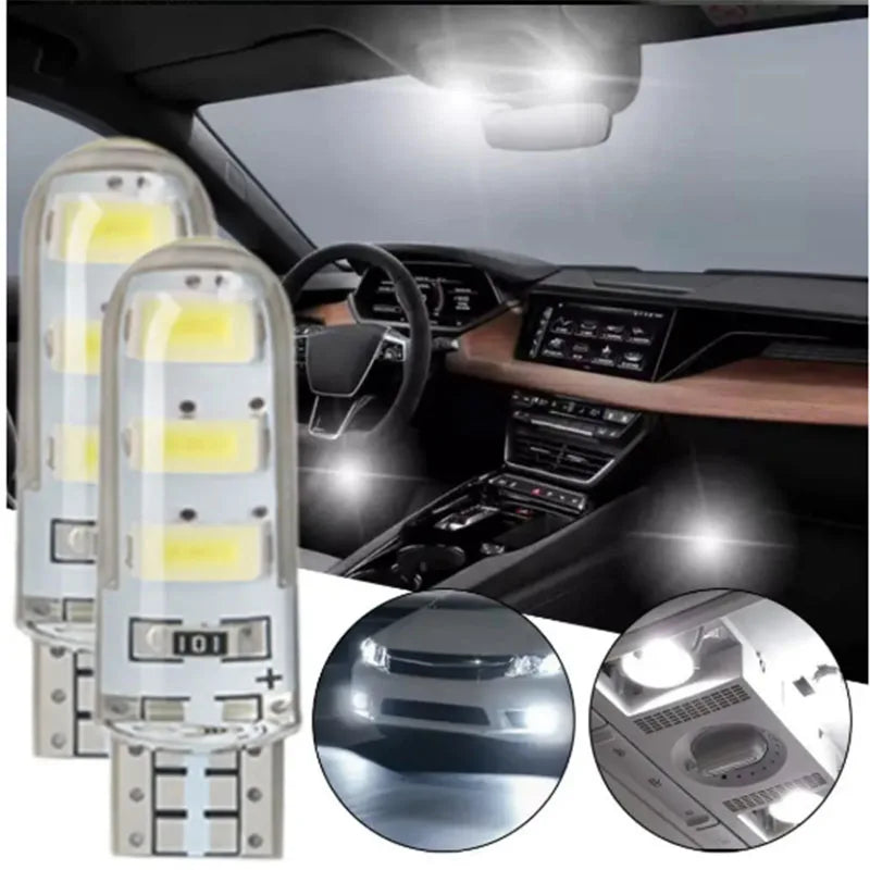 10pcs LED T10 Strobe Lights Car Lamp W5W Canbus Flashing Signal Bulbs For Car Width Light Stroboscopic Clearance Indicator 12V
