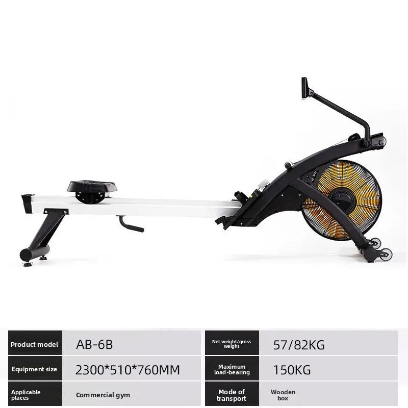Gym Commercial Wind Resistance Rowing Machine, Foldable Smart Rowing Machine