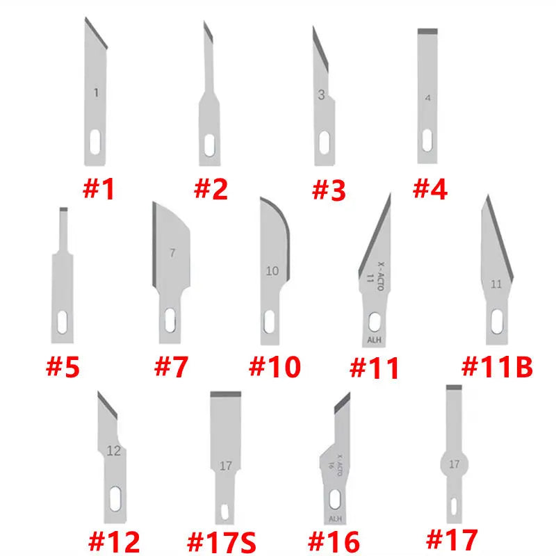 100pcs Engraving Non-Slip Metal Knife Blades Cutter Craft Knives for Mobile Phone PCB Repair Hand Tools Accessories