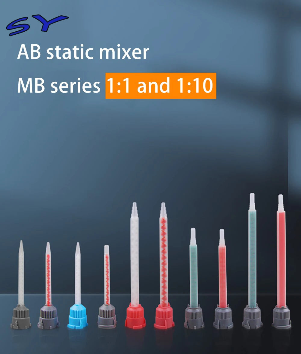 SY 1:1  10:1 MB Static mixing tube glue nozzle AB glue gun accessories Multi-model specifications are available