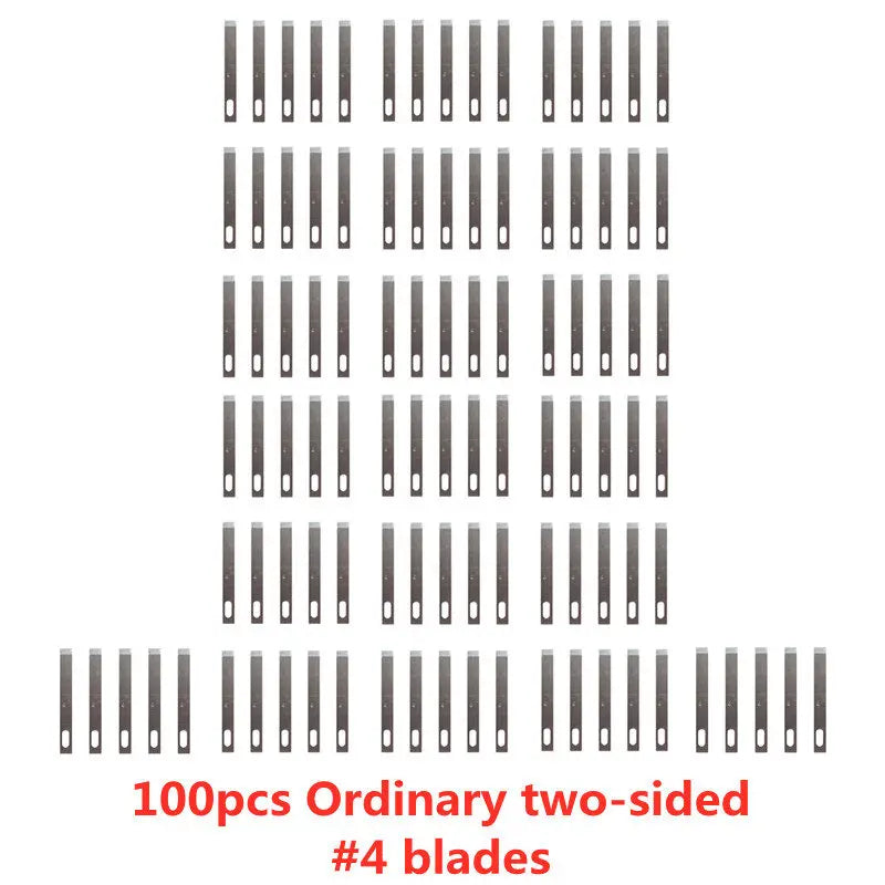 100pcs Engraving Non-Slip Metal Knife Blades Cutter Craft Knives for Mobile Phone PCB Repair Hand Tools Accessories