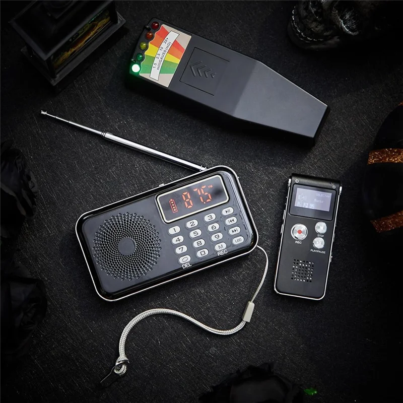 B03B-Equipment Kit Includes 1 Pcs 8GB Audio Recorder 1 Pcs Emf Detector Emf Meter Magnetic Field Detector For Research