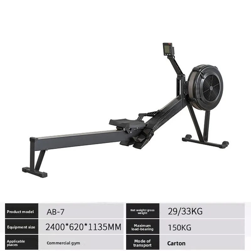 Gym Commercial Wind Resistance Rowing Machine, Foldable Smart Rowing Machine
