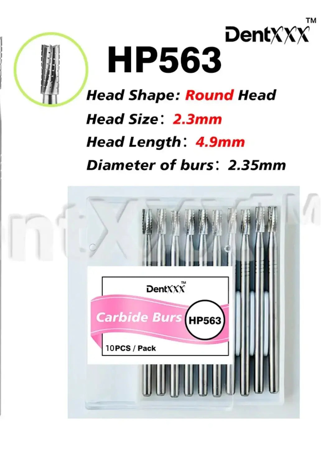 1/10Pcs Tungsten Steel Drills, Round Head