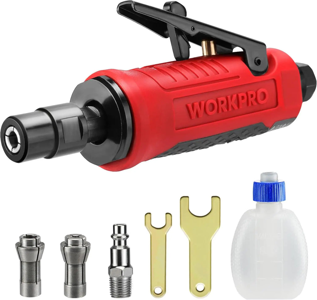1/4-Inch Pneumatic Die Grinder, 25000RPM, for Grinding, Cutting, Polishing, Welding Repair & Deburring with Collets