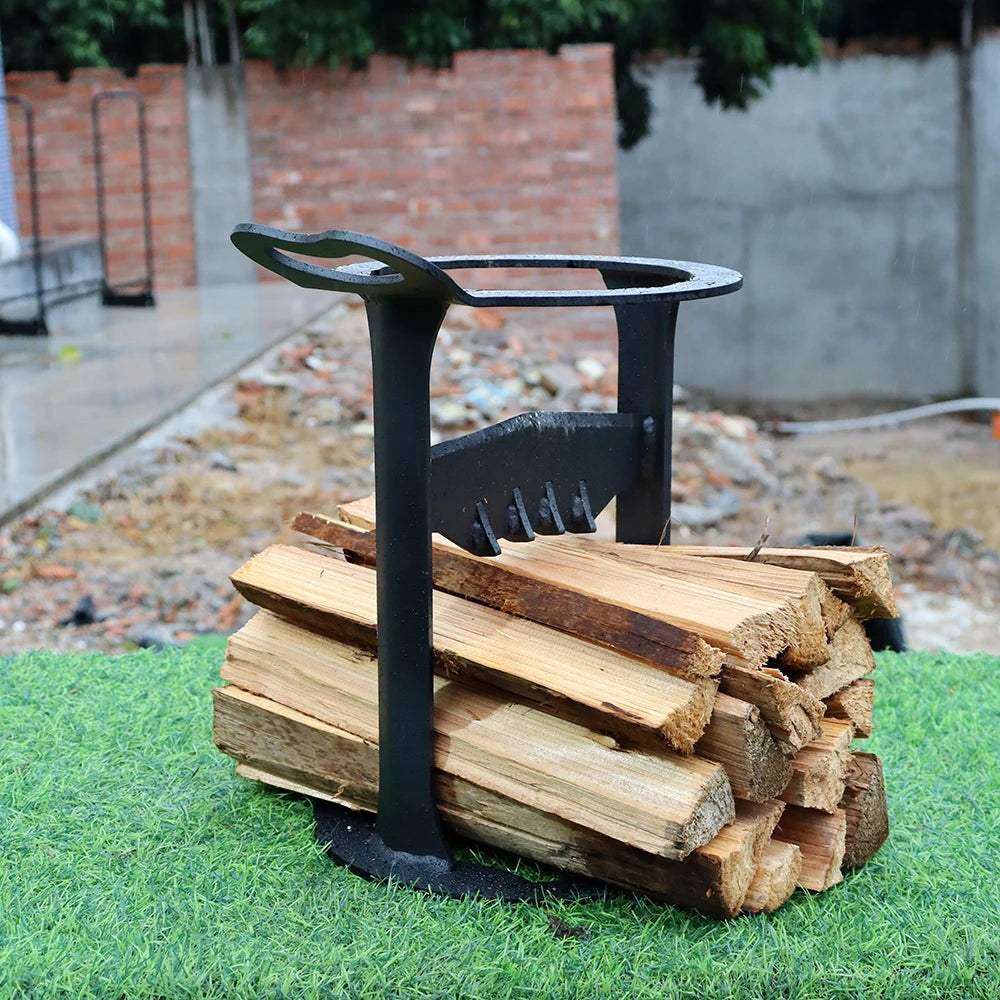 Log Splitter - Manual Splitting Tool - Steel Wedge Point Splits Firewood Like A Boss Safely & Easily