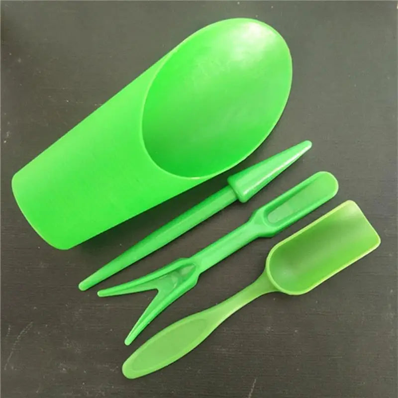 4Pcs Planter Kit Sowing Shovel Spoon Succulents Seedlings Tool Bonsai Fertilizer Plastic Handle Soil Replacement Tools