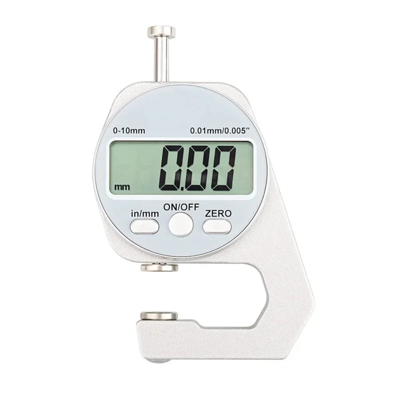 0-10mm Digital Thickness Gauge 0.01mm High Precision Pocket Measuring Tool for Flat and Curved Surfaces