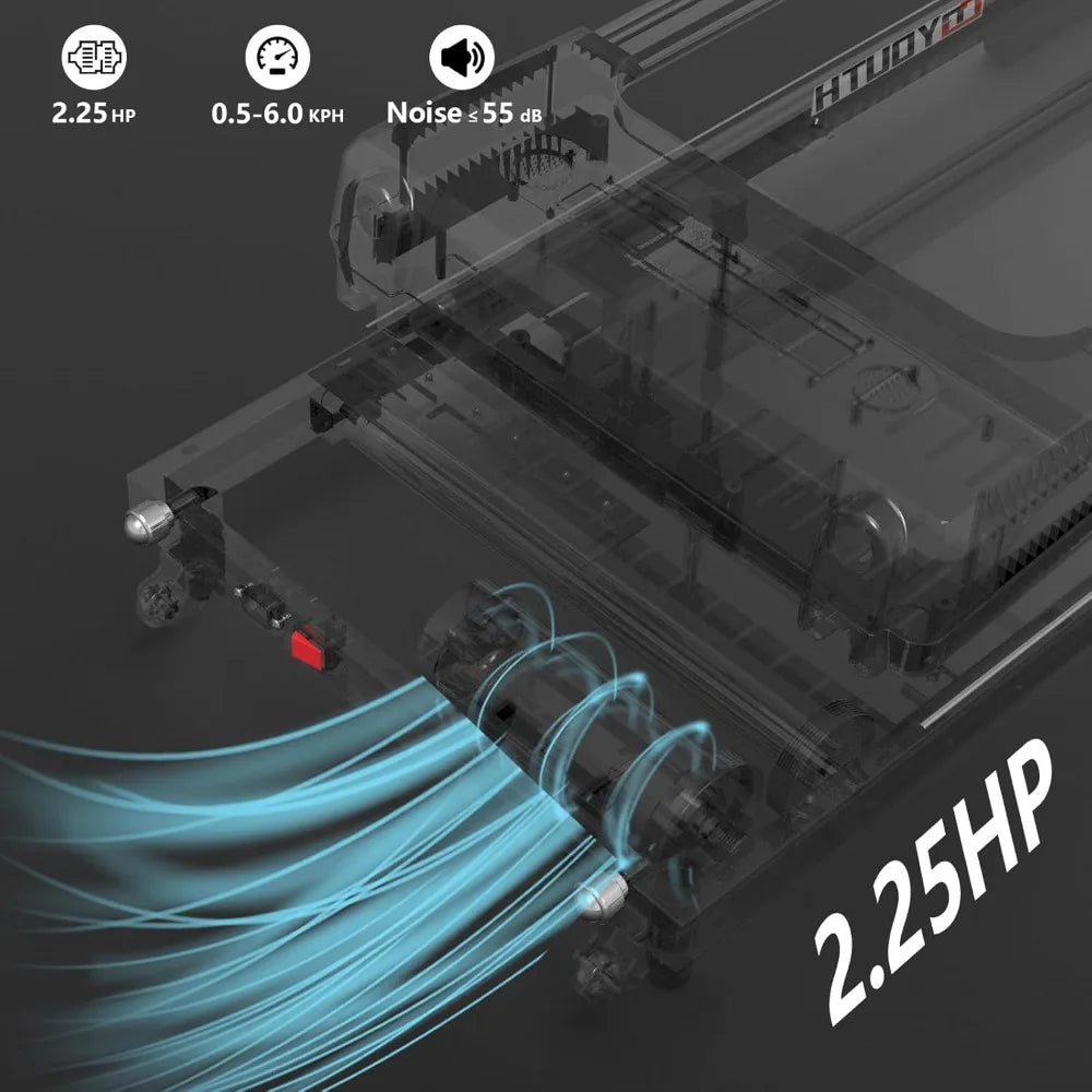 2 in 1 Under Desk Electric Treadmill Motorized Exercise Machine with Wireless Speaker, Remote Control and LED, Customized