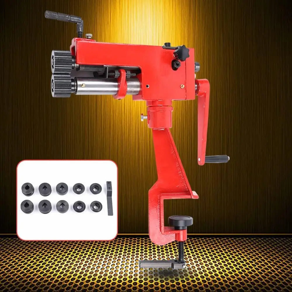 7-Inch Manual Sheet Metal Bender with 6 Dies for Bending, Beading, and Edging Metal Sheets