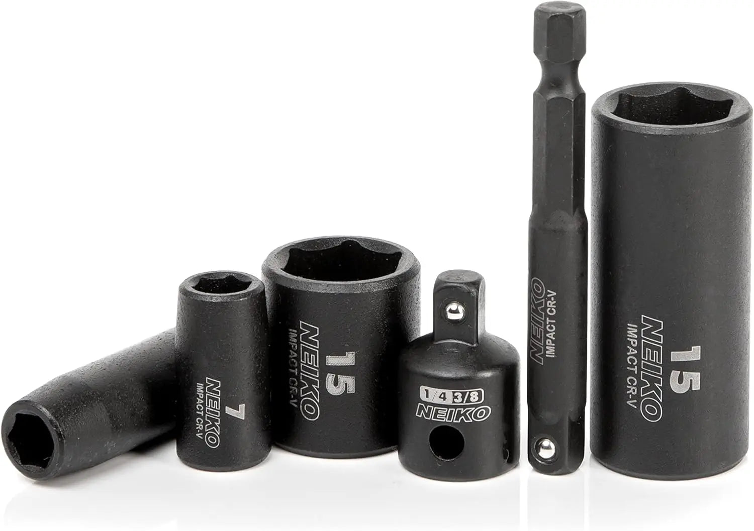 1/4" Drive Impact Socket Set 30 Piece Metric 4-15mm Deep & Shallow Chrome Vanadium Steel with Reducer & Adapter
