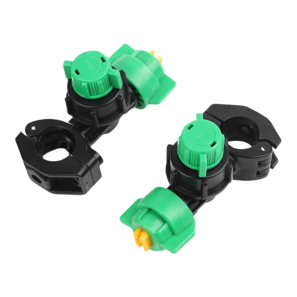 Tractor Mounted Sprayer Nozzles 10 Pack – Fits 21-22mm Steel Pipe, 9.8mm Fan Spray Tips For Crop Care & Irrigation, Green/Black