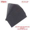 15/18Pcs Sandpaper Kit Water/Dry Sanding Paper Abrasive Polishing Tools 400/600/800/1000/1200/15002000/2500/3000 Grit 〔YY24〕