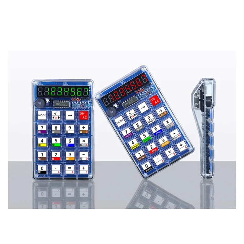 [LXYA68Z!] Calculators Soldering Projects LED Digital Tube 51 Microcontroller Control DIY Soldering Projects Green