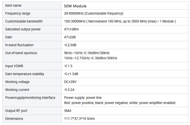 10W 30W 50W 100Watt Noise module 30-50-70-100WATTS customize VCO DDS DDR SDR generator module RF module