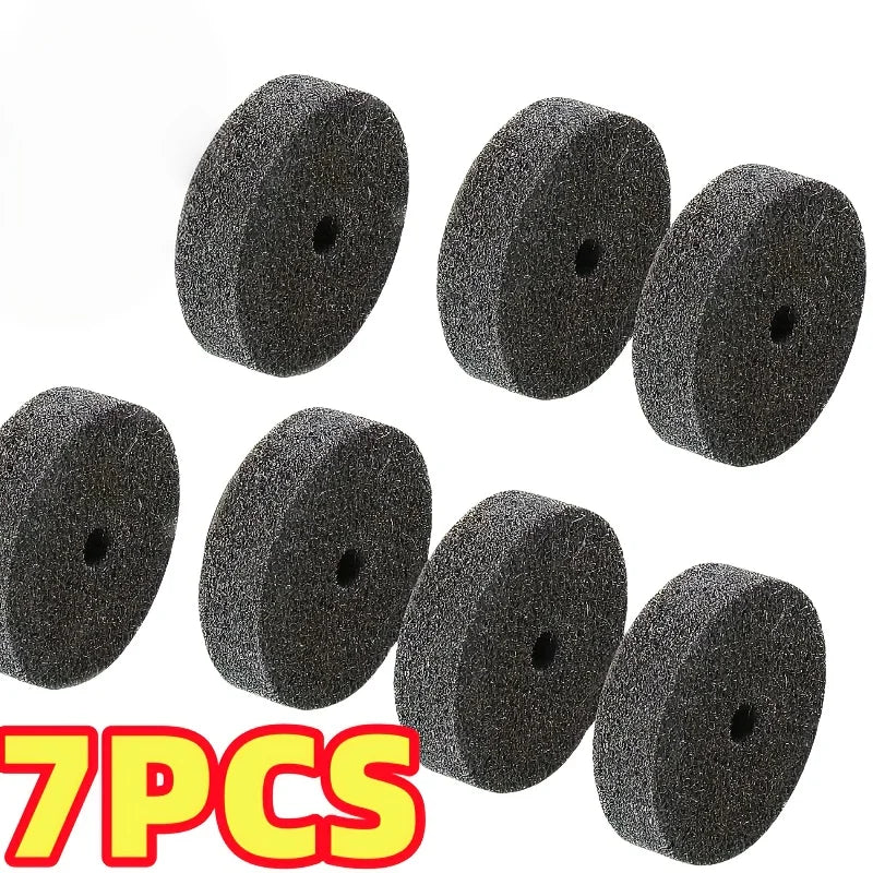 1/2/3/7Pcs 3 Inch Fiber Polishing Wheels, Durable Grinding & Polishing Discs for Bench Grinders & Polishing Machines