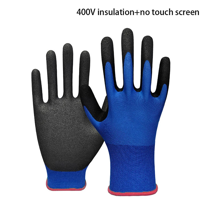 Ultrathin Electrician Insulating Gloves Withstanding Voltage 400V/500V Rubber Touch Screen Insulation Glove Industrial