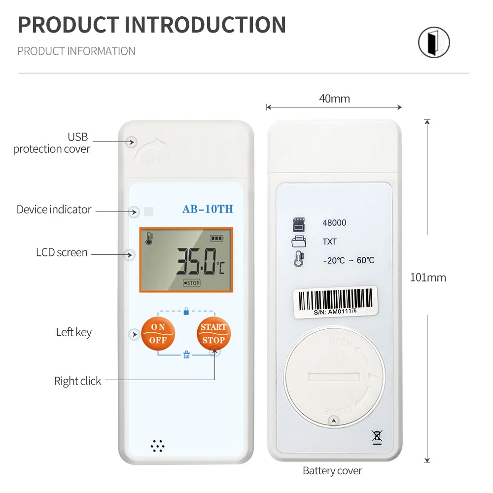 Temperature Humidity Data Logger RC-4/4HC/5/5+/GSP-6/GSP-6 Pro AB-10T/ Digital USB NTC Sensor High Precision Recorder