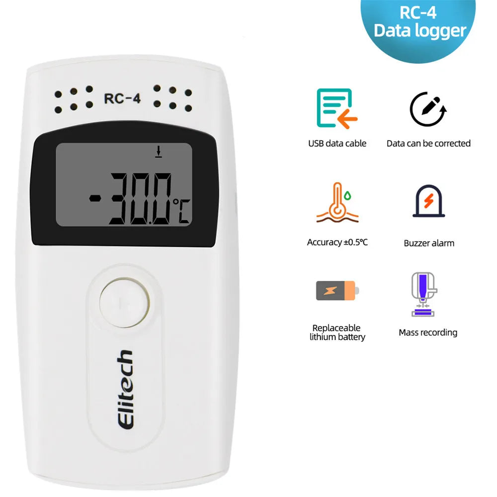 Temperature Humidity Data Logger RC-4/4HC/5/5+/GSP-6/GSP-6 Pro AB-10T/ Digital USB NTC Sensor High Precision Recorder