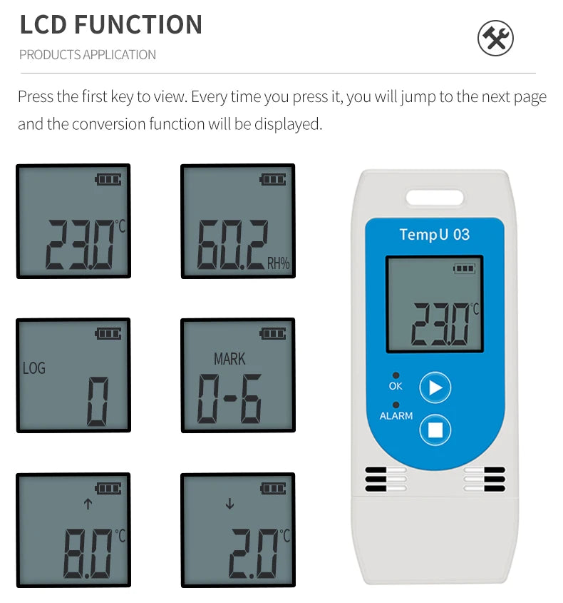 Temperature Humidity Data Logger RC-4/4HC/5/5+/GSP-6/GSP-6 Pro AB-10T/ Digital USB NTC Sensor High Precision Recorder